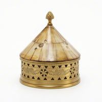 Jewelry Box with Brass Base Lidded Decorative Jewelry Box Small for Collectors