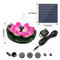 Bird Bath water feature with Lotus Flower Spray, built-in Pump Brushless Motor, Decorative water feature for Pond Oxygenation Garden