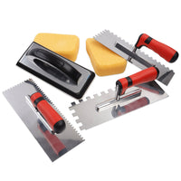 6-Piece Square Groove Trowel Set, Stainless Steel, Rust and Corrosion Resistant