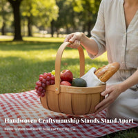 Round Woven Food Holder Adaptable Household Storage Rustic Design for outdoor meals
