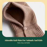 Knitted Dog Hat, Soft, Small Dogs, Festive Gathering