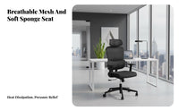 Adjustable Ergonomic rotating Chair spineing Ergonomic Mesh Chair with Headrest Flip-up Arms Retractable Footrest for players
