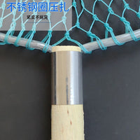 手工捞鱼网木柄抄网鱼网实心捞鱼卖鱼网兜海鲜全套捞虾水产渔具