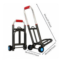 Portable Luggage Dolly Labor-Saving Foldable Utility Cart No Assembly Required