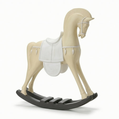 Rocking Horse Sculpture Carved Tabletop Statue Decorative for Mantel, Entryway