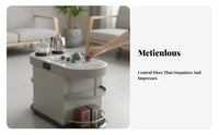 Integrated Kettle Tea Table Multi-Functional Design Household Furnishing Heat-Resistant Easy to Clean for Adults, Reception Area