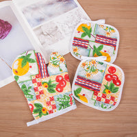 Oven Microwave Grill Heat Resistant Mitts for Baking and Cooking (White Cotton)