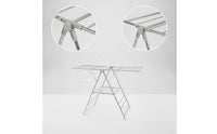Stainless Steel Laundry Drying Rack Foldable Folding Drying Rack Space-Saving Heavy Duty for Balcony, Apartment