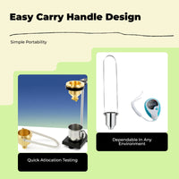 Viscosity vessel, Portable Ford fluid measurement vessel, Paint Consistency Testing, Laboratory, Aluminum Handle