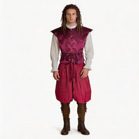 Medieval Pirate Cosplay Shirt Set for Renaissance Costume