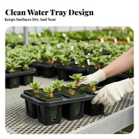 6compartment Pot Holder Stackable Design 6seedling container Tray Reusable for Balcony, Garden
