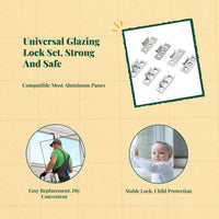 Stainless Steel Sash Lock, Three-Hole, Security Hardware