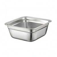Stainless Steel Basin Rolled rims Household Container Shiny Silver