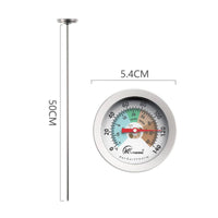 Long Rod Compost Thermometer No Battery Required for Gardeners
