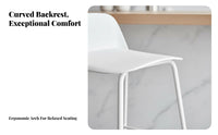 Minimalist Bar Stool Modern Design Counter Chair Sturdy and Long-Lasting Ergonomic Seat for Homeowners