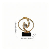 Decorative Tabletop Ornament Elegant Crystal Sphere Decor Abstract Design