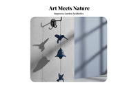 Soothing Sound Cast Iron Wind Chime Easy to Hang Japanese Design Wind Bell Distressed Finish Mount Fuji Painted Chime for Gardeners, Homeowners, Gift Givers, Outdoor, Balcony, Patio, Courtyard