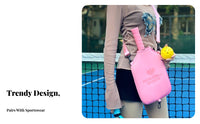 Racket Paddle Bag Stylish Crossbody Pickleball Bag Lightweight Single Strap Sports Backpack for Women, Outdoor, Travel