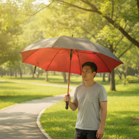 Waterproof Double Layer Umbrella Non-Slip Automatic Umbrella Heavy Duty Vented for Golfers