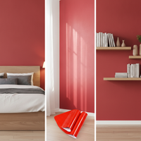 Self-Adhesive Red PVC Wallpaper for Walls, Waterproof Decorative Film