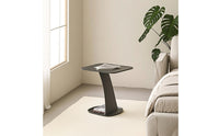 Leather Side Table Modern Side Table with Storage Compact Beistelltisch for Living Room, Small Apartments, Reading Nooks