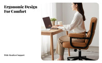 Soft Upholstery Upholstered rotating Armchair Modern design paddinged Armchair Rolling Casters Task Chair Ergonomic rearrest for Students, Women, Girls, Study Room, Bedroom