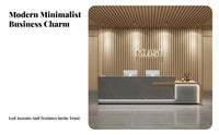 Modern Reception Desk Sturdy Construction Minimalist Cashier Effortless Assembly Assembly Modern Checkout Counter with Storage F or Wellness Center