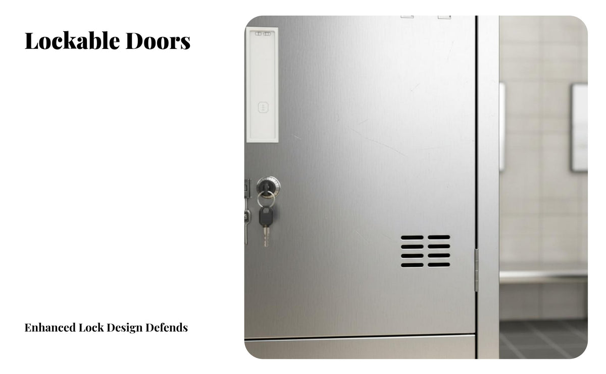 Rust-Resistant Stainless Steel Locker Sturdy & Long-Lasting Multi-Door Personnel Locker Heavy Duty Industrial Changing Cabinet Easy to Clean for Employees, Business Owners, Factory, Workshop, Bathroom, Hospital