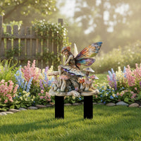 Acrylic Fairy Yard Sign Toadstool Garden Stake Enchanting Mushroom Ornament Whimsical Outdoor Decoration Sturdy Acrylic Suitable for Garden Bed Pathway Flower Pot