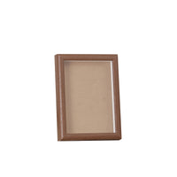 Minimalist 3D Wooden Hollow Photo Frame, 6 Inch, for DIY Display