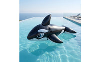 Inflatable Whale Seat Inflatable Giant Inflatable Whale Heavy-Duty Pool Seat with Handle Stable for Beach