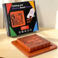 Wooden Flip Push Chess Game for Kids Parent-Child Interactive Tabletop Game Early Education Toy