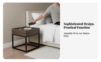 C-Shaped End Table Modern Design Bedroom Furniture Easy Assembly for Home Office