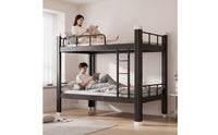 Metal Bunk Bed Space-Saving Double-Deck Bunk Bed Heavy-Duty Furniture for Students, Roommates, Dormitory, Accommodation for Learners