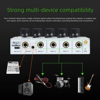 4-Channel Audio Mixer with Low Noise for Home Studio