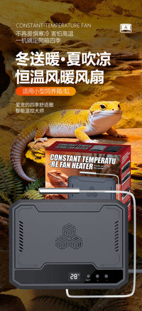 Dual Hot and Cold Mode Auto Start-Stop Two-Color Bird Heater Fan with Smart Thermostat for All Seasons (No Light, No Remote) US Plug