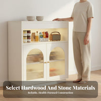 Multifunctional Partition Cabinet Featuring Modern Kitchen Island Cabinet Extendable Bar Table Closed Storage Open Shelves Suitable for Adults Apartment Dwellers Small Areas