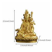 Small Brass Buddha Figurine Auspicious Charm Religious Artifact for Collectors