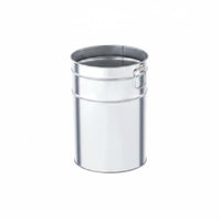 Galvanized Trash Can Insert Polished Finish Metal Trash Can Liner Rust Resistant