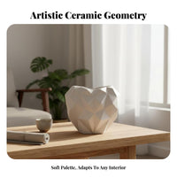 Heart-Shaped Vase Aesthetic Decor Geometric Heart-Shaped Vase Thoughtful Gift