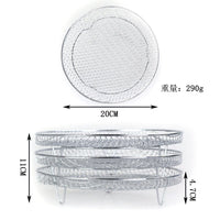 Air Fryer Accessories - Round Stainless Steel Grill Rack and Frying Net Basket
