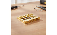 Highhigh Weight Bass Bridge Gold Finish 4 String Bass Bridge Reinforced Construction for Bassists