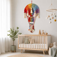 Hot Air Balloon Macrame Wall Hanging Natural Cotton Rope Macrame Hot Air Balloon
