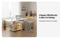 elevateTop Coffee-to-Dining Table Multi-Functional Household Furniture Space-Saving Built-in Storage