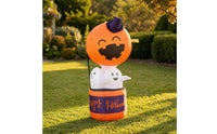 Exterior Halloween Inflatable Outdoor Inflable De Halloween Inflate Inflable De Calabaza Y Fantasma Espeluznante for Yard, Garden, Porch