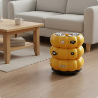 Pumpkin Trash Can Lidded Cartoon Trash Can Segmented