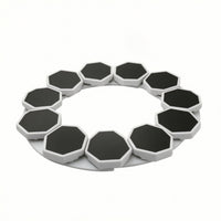 Tabletop Tray with Octagonal Plates Adjustable Serving Turntable for Parties