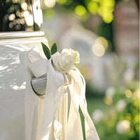Car Flower Decoration with Ribbon Artificial Decorations Versatile for Brides