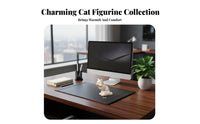 Cute Cat Figurine Lifelike Pose Realistic Kitten Model Multi-Purpose for Desktop, Car Dashboard, Bookshelf