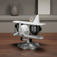 Airplane Flip Timepiece Creative Gift House Decoration for Aviation Enthusiasts
